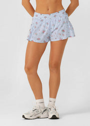 Lorna Jane Blueberry Rose Run Shorts - Blueberry Rose Print
