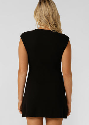 Lorna Jane Paradise Rib Dress - Black