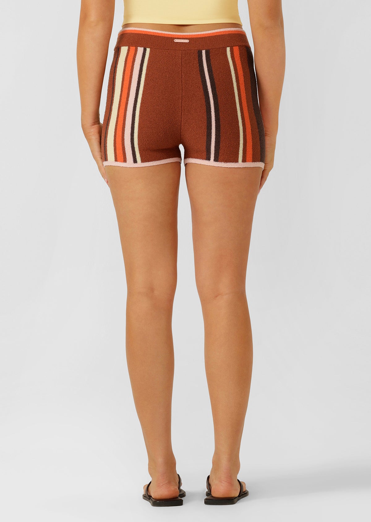 Lorna Jane Amalfi Knit Cheeky Shorts - Amalfi Stripe