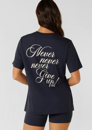 Lorna Jane Active Nation Relaxed T-Shirt - Platinum Navy