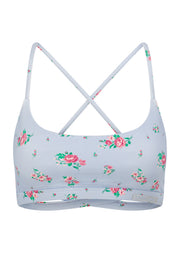 Lorna Jane Blueberry Rose Sports Bra - Blueberry Rose Print