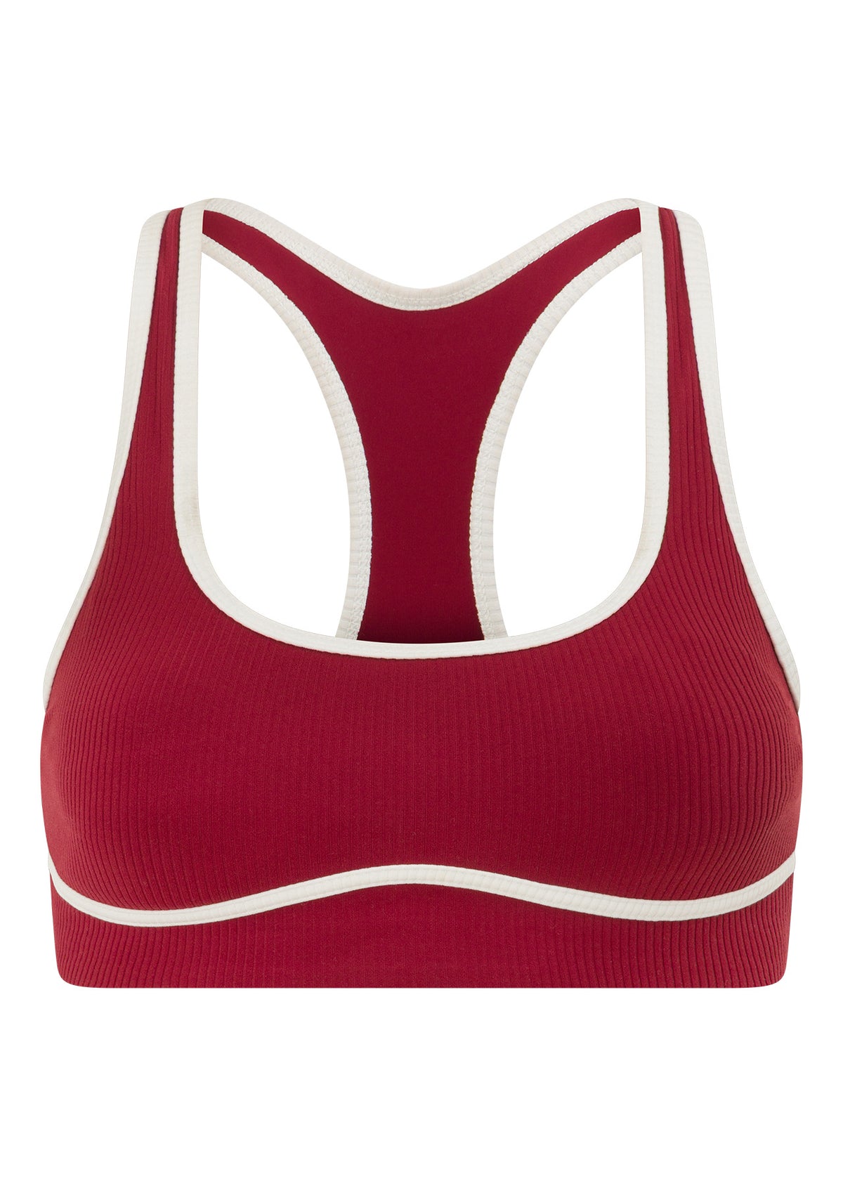 Lorna Jane Paros Rib High Support Sports Bra - Cherry