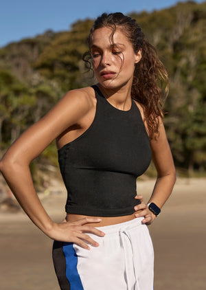 Lorna Jane Up For It Bra Tank Combo - Black