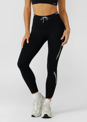 Lorna Jane Train Hard No Ride Full Length Leggings - Black