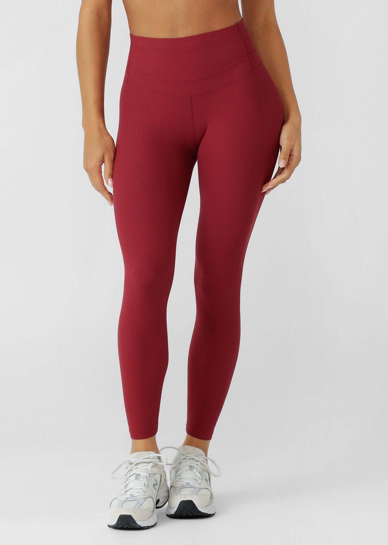 Lorna Jane Irresistible Rib Ankle Biter Leggings - Cherry