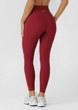 Lorna Jane Irresistible Rib Ankle Biter Leggings - Cherry