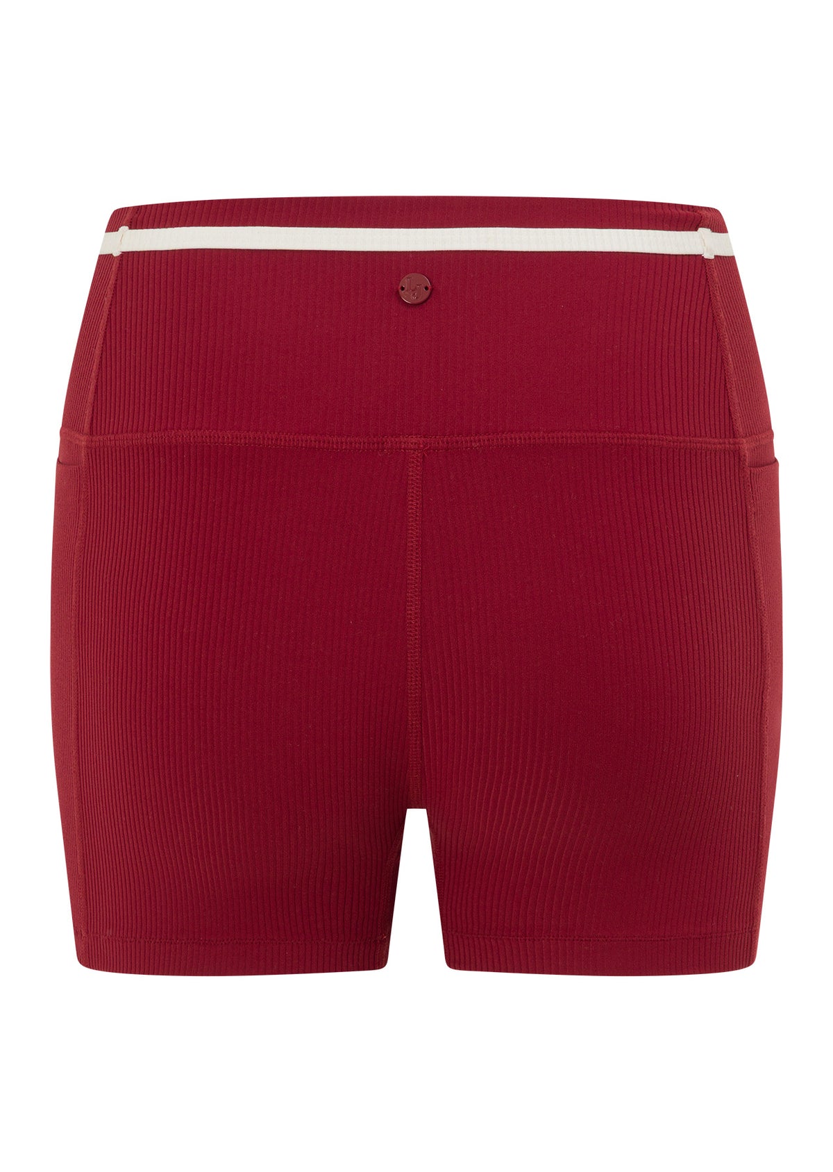 Lorna Jane Paros Rib 9cm Bike Shorts - Cherry