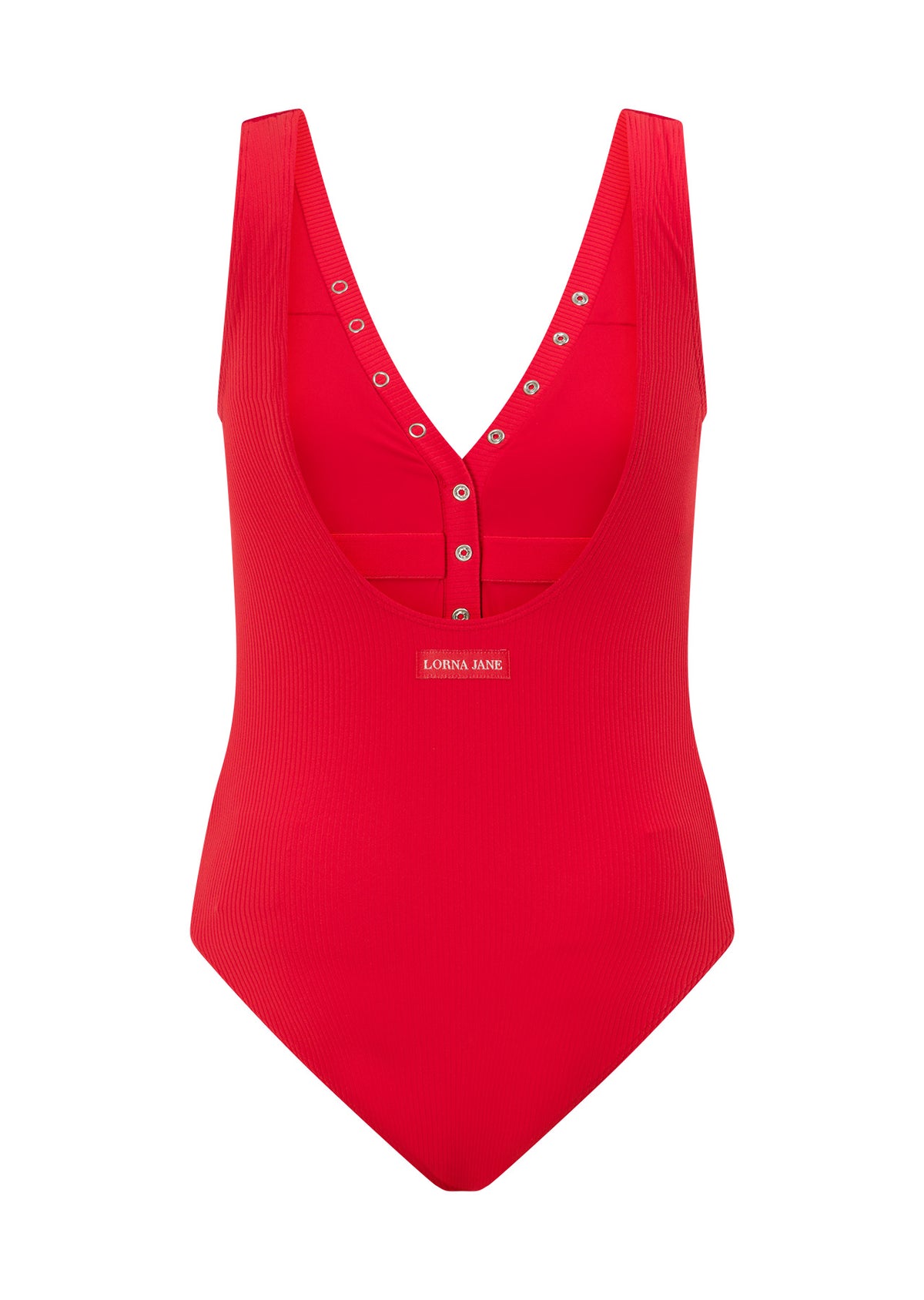 Lorna Jane Last Resort Rib Bodysuit - Lucky Red