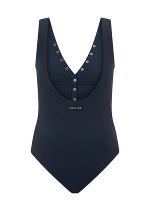 Lorna Jane Last Resort Rib Bodysuit - Platinum Navy