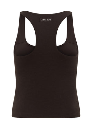 Lorna Jane Off Duty Rib Bra Tank Combo - Volcano