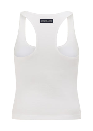 Lorna Jane Off Duty Rib Bra Tank Combo - White