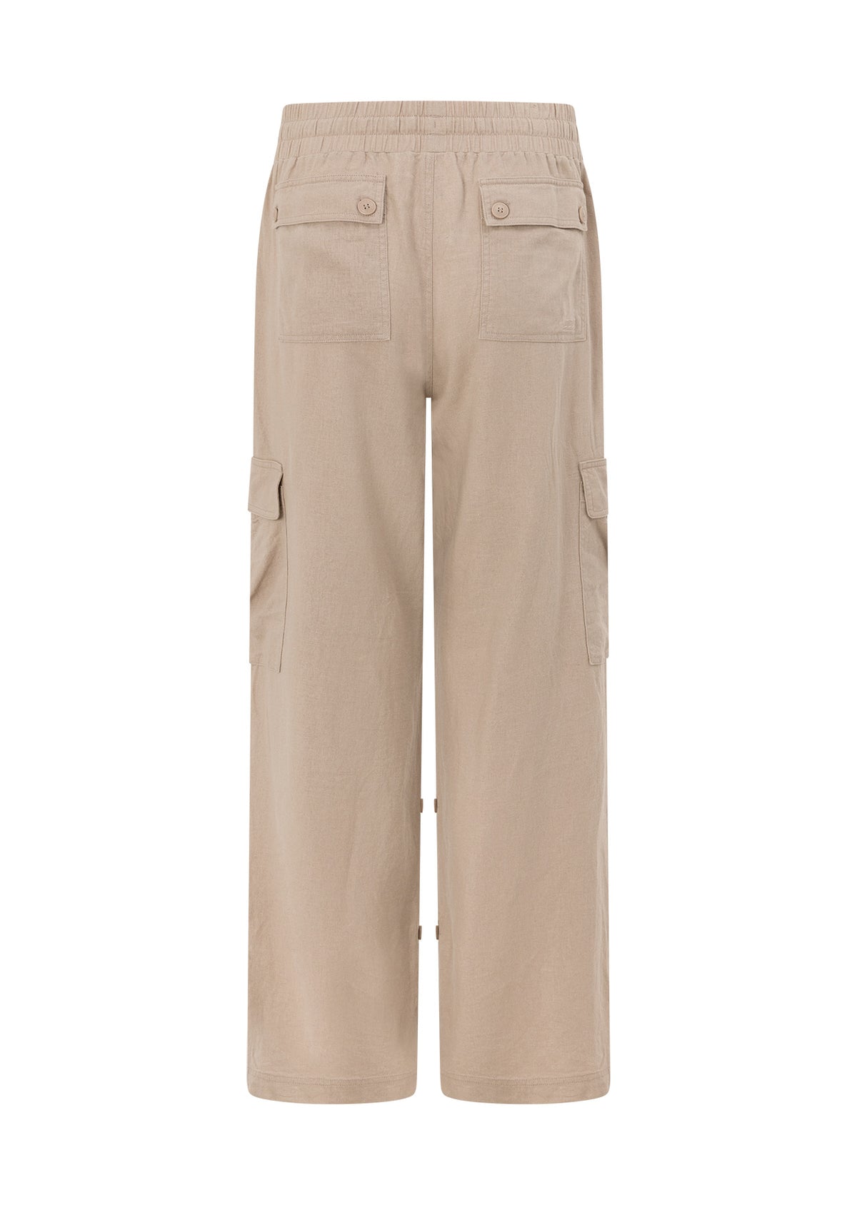 Lorna Jane Linen Flashdance Wide Leg Cargo Pants - Latte