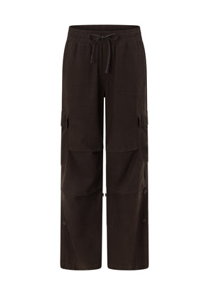 Lorna Jane Linen Flashdance Wide Leg Cargo Pants - Volcano