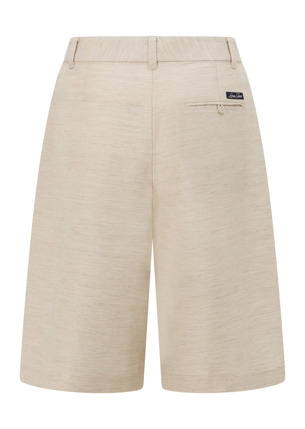 Lorna Jane Hamptons Linen Bermuda Shorts - Natural Marl