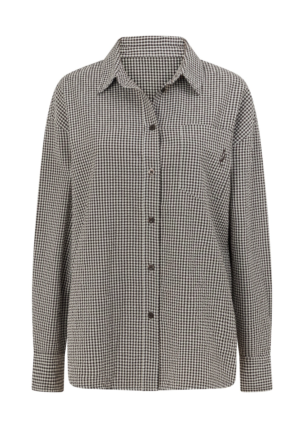 Lorna Jane Nice And Sweet Long Sleeve Shirt - Volcano Gingham