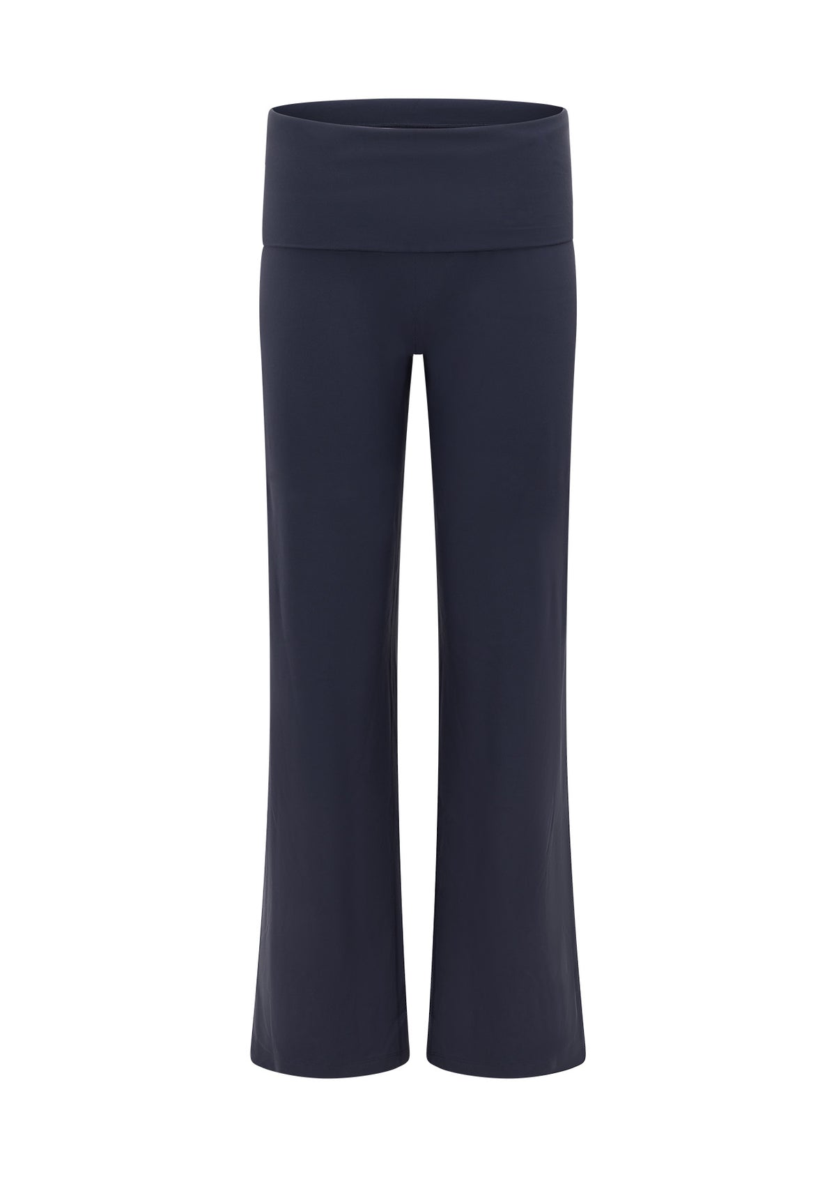 Lorna Jane Liberty Fold Over Waist Wide Leg Active Pants - Ash Blue