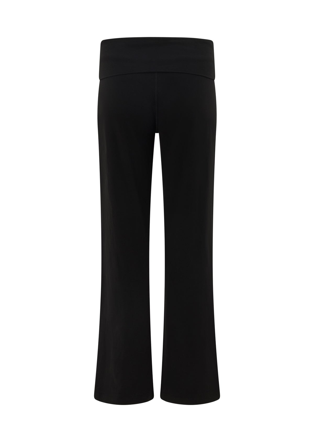 Lorna Jane Liberty Fold Over Waist Wide Leg Active Pants - Black