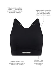 Lorna Jane Sculpt and Support Sports Bra - Black