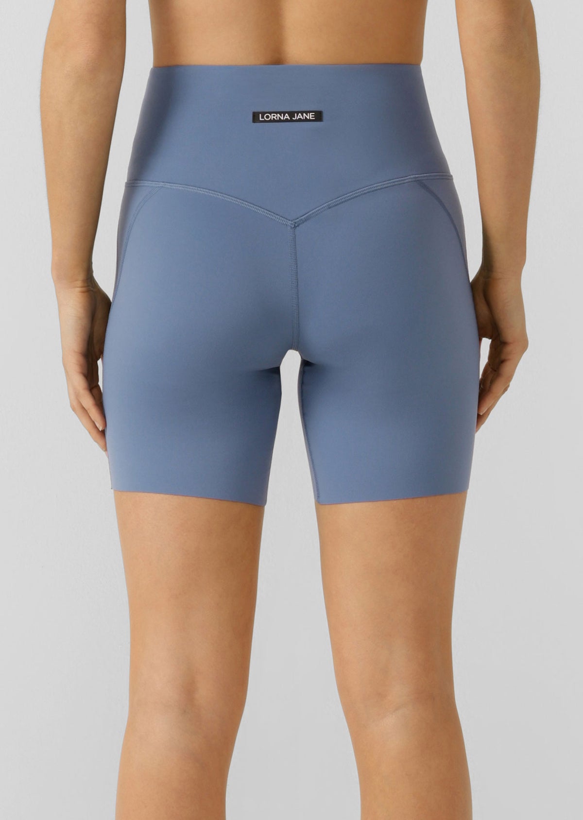 Lorna Jane Supreme Comfort Aloe Vera No Ride Pocket Bike Shorts - Frost Blue