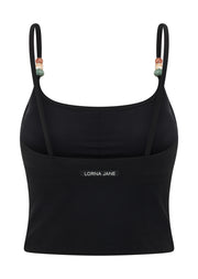 Lorna Jane Elemental Rib Tank Bra Combo - Black
