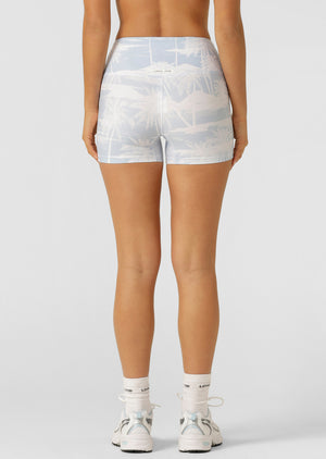 Lorna Jane Aloha 9cm Bike Shorts - Aloha Blues Print