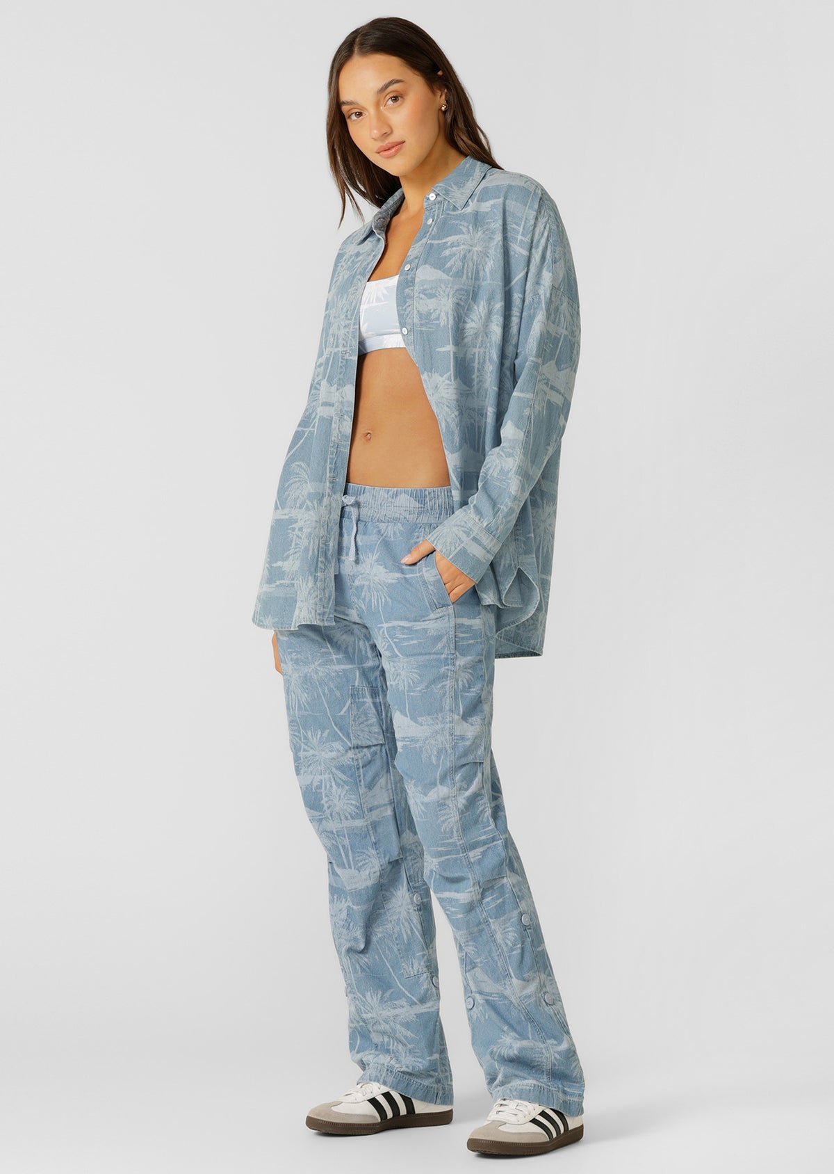 Lorna Jane Aloha Denim Flashdance Pants - Aloha Blues Print