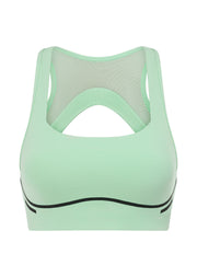 Lorna Jane Train Hard Sports Bra - Mint Cream