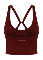 Lorna Jane Move Well Bra Tank Combo - Dark Ruby