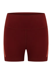 Lorna Jane Train Hard 12cm Bike Shorts - Dark Ruby