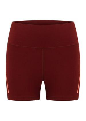 Lorna Jane Train Hard 12cm Bike Shorts - Dark Ruby