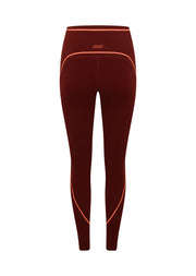 Lorna Jane Fast Pace Ankle Biter Leggings - Dark Ruby