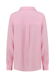 Lorna Jane Everline Long Sleeve Linen Shirt - Sweet Pink
