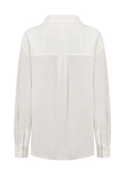 Lorna Jane Everline Long Sleeve Linen Shirt - White
