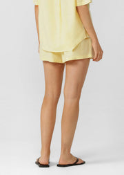 Lorna Jane Preset Linen Shorts - Lemon Cream