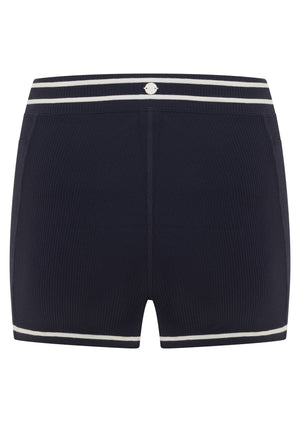 Lorna Jane LJ Sweat To Swim 9cm Cheeky Bike Shorts - Midnight Blue