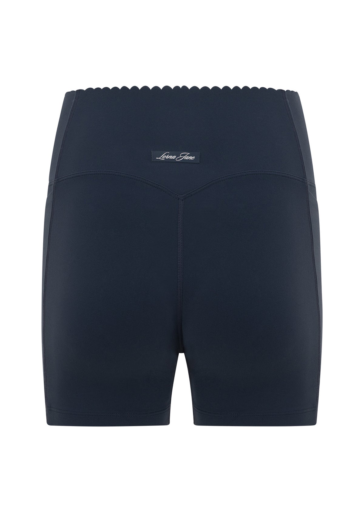 Lorna Jane Sweet Scallop Edge 10cm Bike Shorts - Platinum Navy