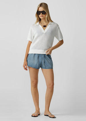 Lorna Jane Sea Breeze Knit Polo - White