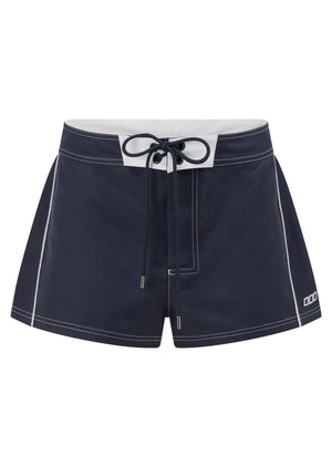 Lorna Jane Wave Seeker Retro Shorts - Platinum Navy