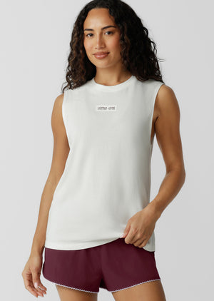 Lorna Jane Fade Away Washed Muscle Tank - Washed Porcelain