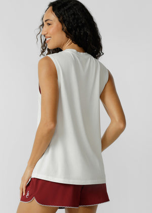 Lorna Jane Fade Away Washed Muscle Tank - Washed Porcelain
