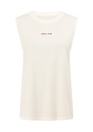 Lorna Jane Fade Away Washed Muscle Tank - Washed Porcelain