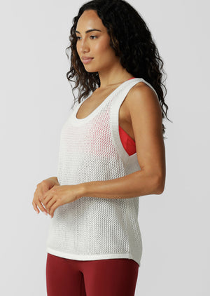 Lorna Jane Harbour Knit Tank - Porcelain