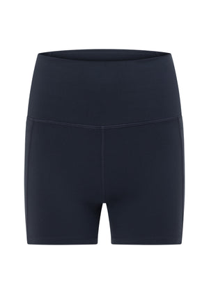 Lorna Jane Hi-Fold No Ride 2 Phone Pocket 10cm Bike Shorts - Platinum Navy