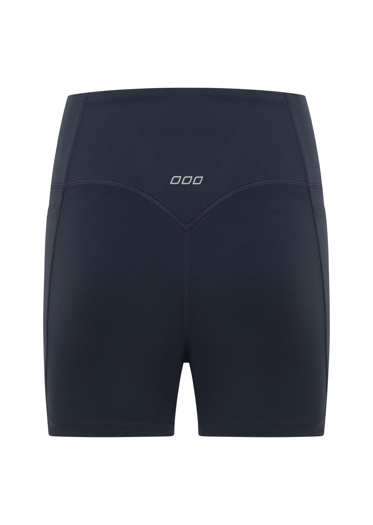 Lorna Jane Hi-Fold No Ride 2 Phone Pocket 10cm Bike Shorts - Platinum Navy
