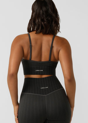 Lorna Jane Seamless Swim Longline Sports Bra - Black