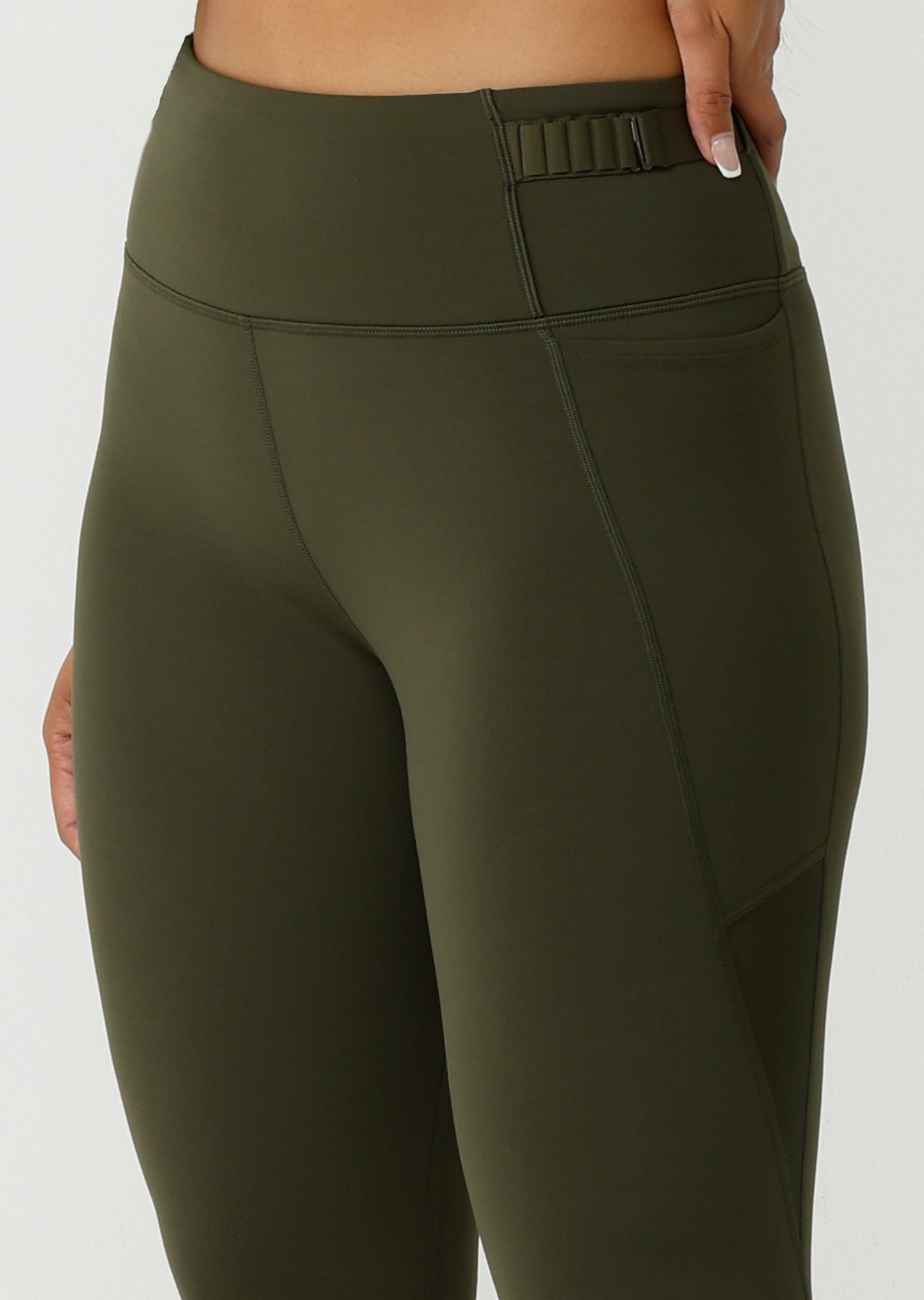 Lorna Jane Cinch And Support Phone Pocket Ankle Biter Leggings - Luxury Green
