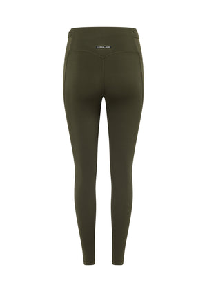 Lorna Jane Cinch And Support Phone Pocket Ankle Biter Leggings - Luxury Green