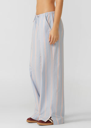 Lorna Jane Stripe Lounge Pants - Blue Multi Stripe