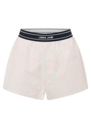 Lorna Jane Effortless Boxer Shorts - Red Stripe
