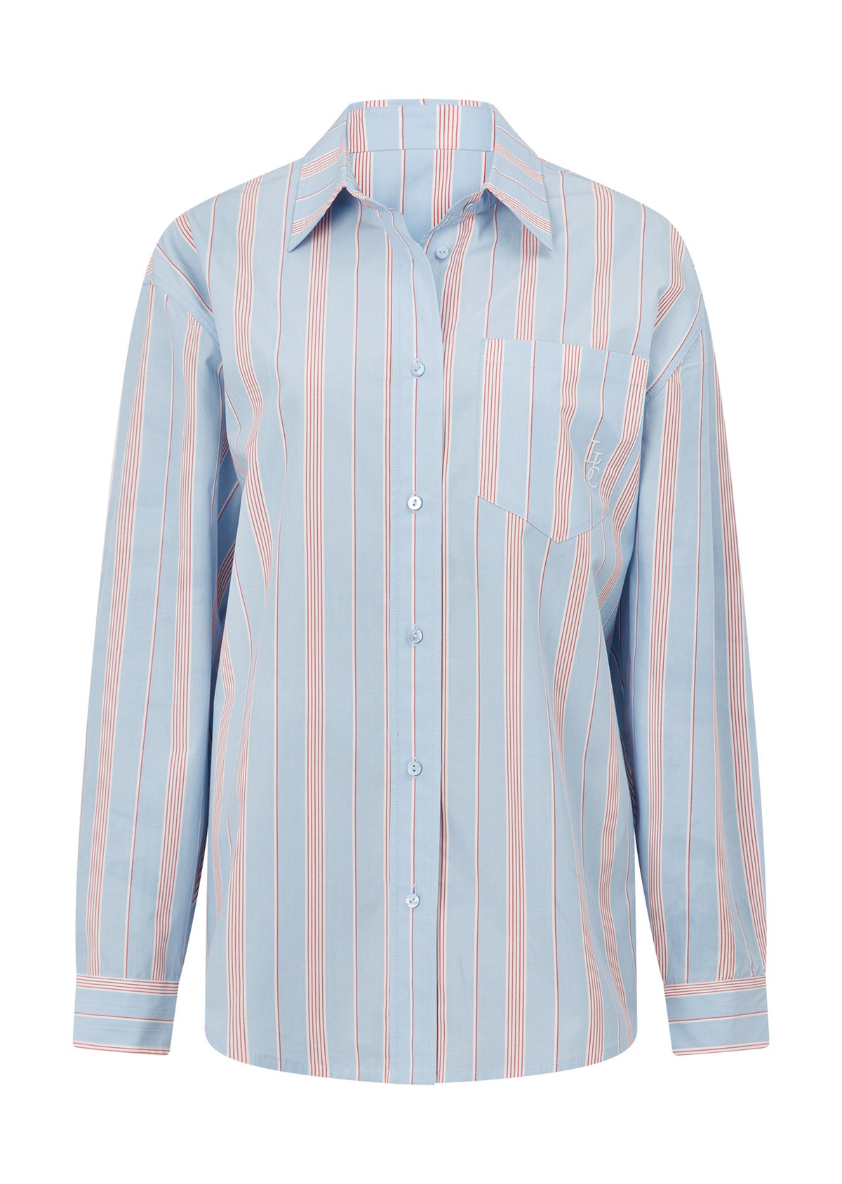 Lorna Jane Love Lounge Stripe Shirt - Blue Multi Stripe